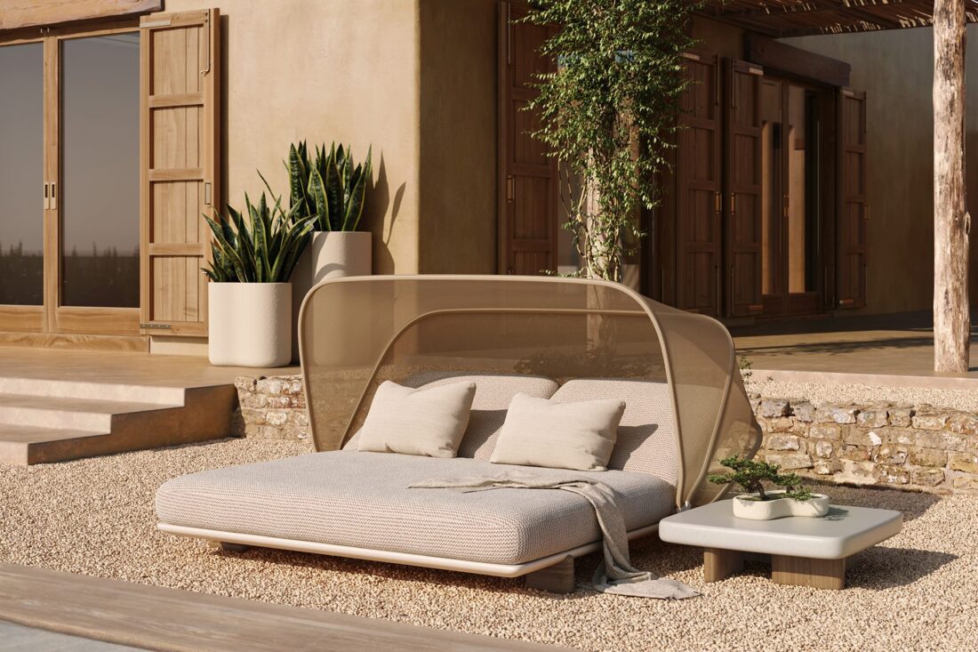 Vondom’s Daybed elevates outdoor environments.